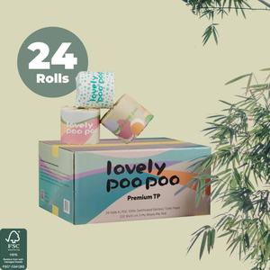 Premium 100% Bamboo Toilet Paper - 24/48Rolls